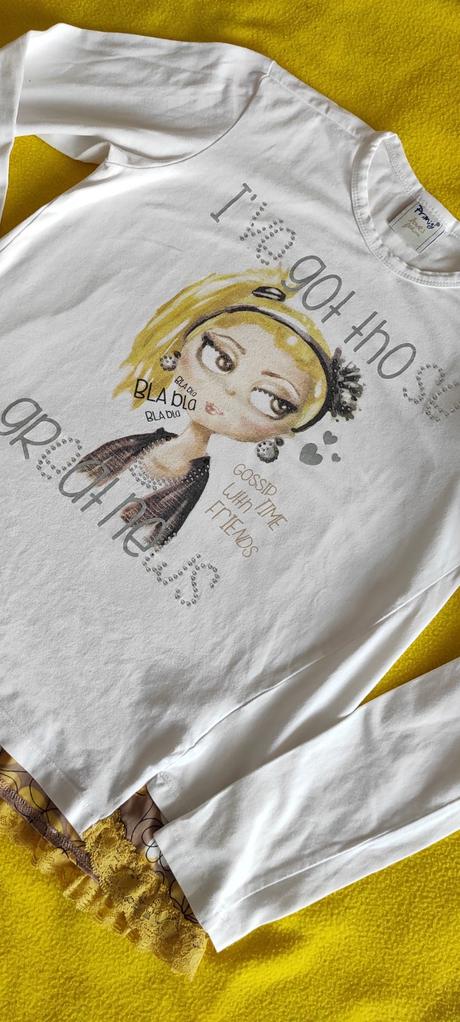 Dievčenské tričko s dlhým rukávom 158/164, primigi,158