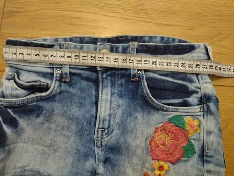 Riflové kraťasy, denim co,128