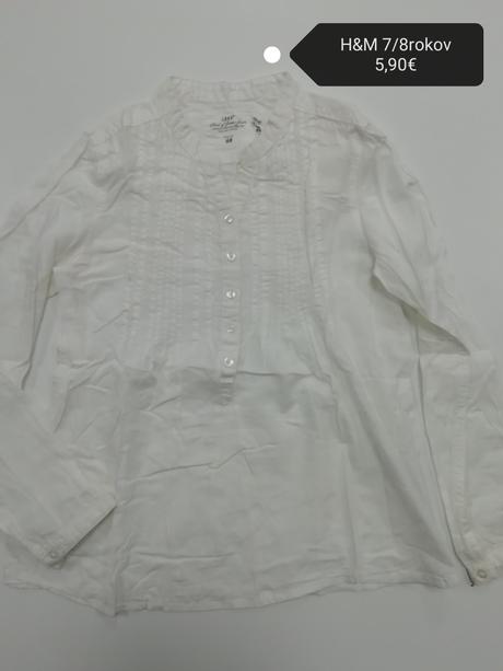 Biela košeľa blúzka, h&m,128