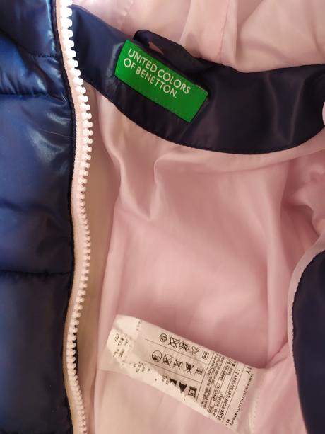 Kvalitná zimná predĺžená bunda, benetton,86
