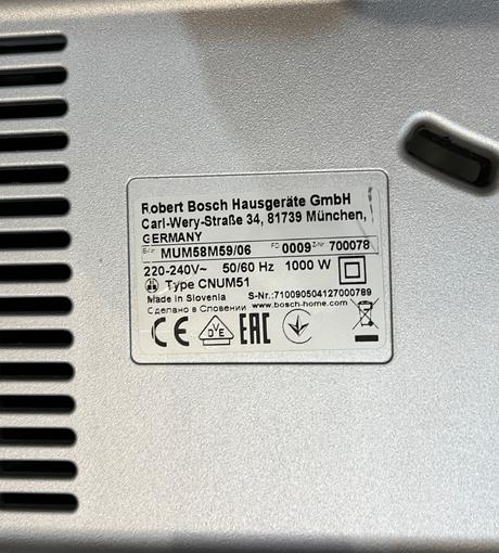 Bosch mum 58m59 1000w kuchynsky robot, bosch