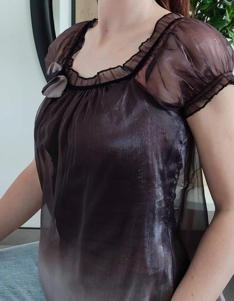 Spoločenská priehľadná blúzka, m