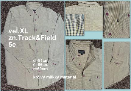 Pánska košeĺa veĺ.xl, zn.track&field, track&field,xl