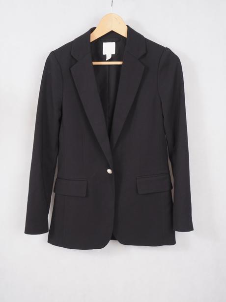 Kvalitné čierne sako h&m, h&m,34