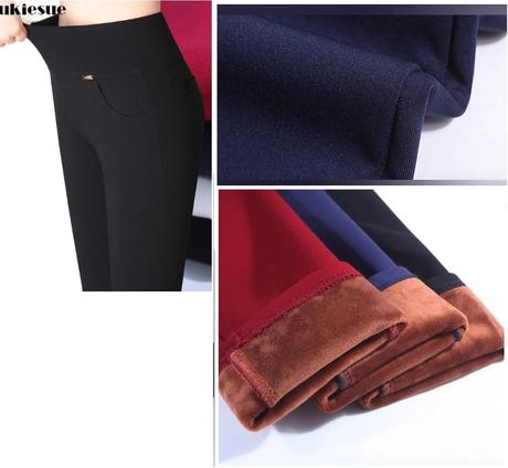 Strečové skinny , zateplene, s