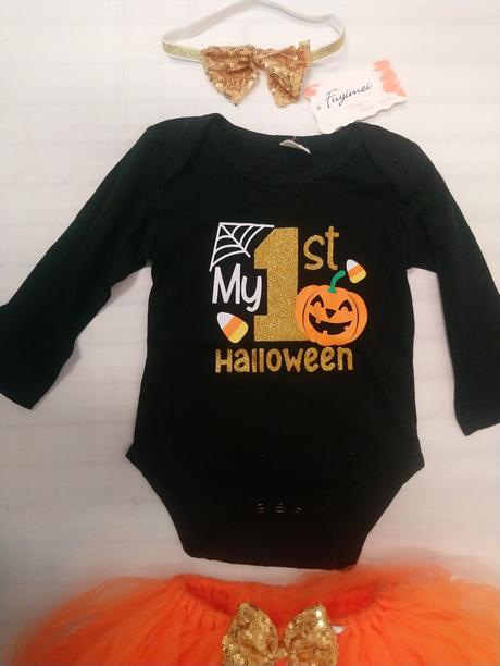 Set 4 ks, moje 1. halloweenske oblečenie, 80-92 cm,
