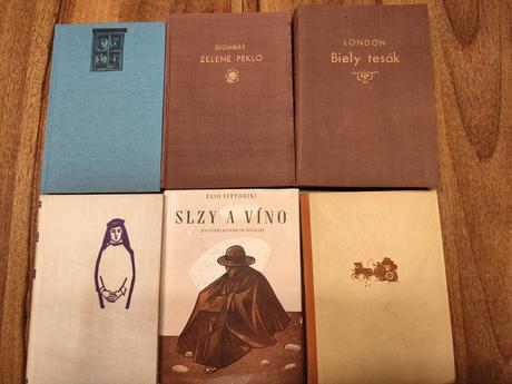 Rozne knihy biely tesak, zelenė peklo, slzy, 