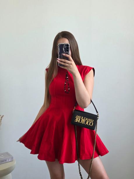 Zara červené šaty m, zara,38 / m