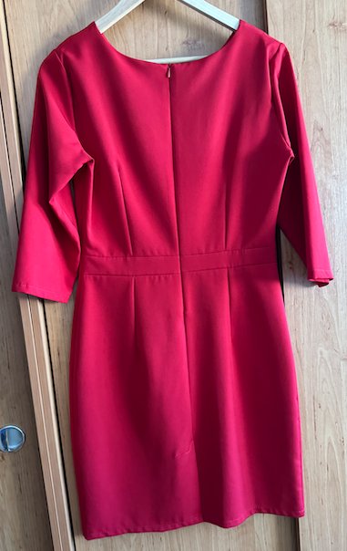 Červené šaty s opaskom adika, l