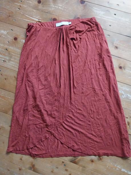 Škoricová sukňa so zavinovacím efektom, m