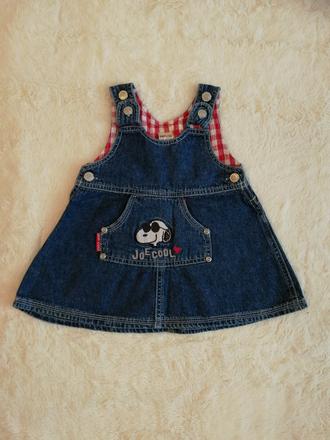 68 h&m rifľová šatová sukňa "snoopy", h&m,68