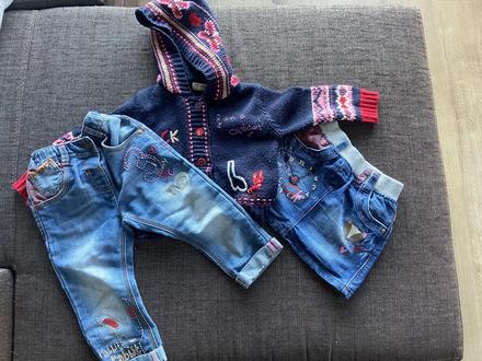 Komplet svetrík+nohavice+sukňa, next,92