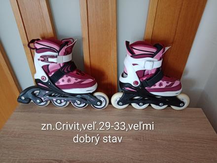 Dievč. rastúce kolieskové korčule crivit veľ.29-33, crivit,29