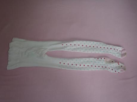 Pančušky biele bodkové, lupilu,92