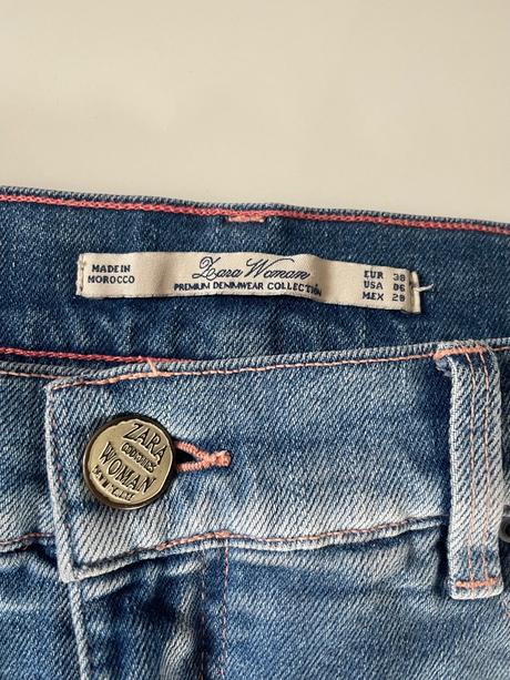 Riflová sukňa, zara,38