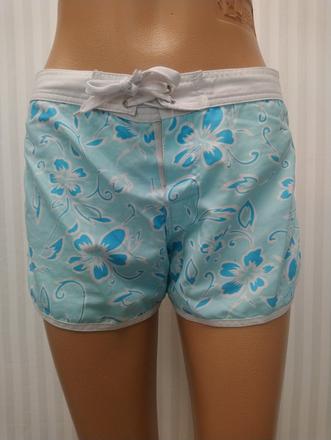 Dámske šortky, modro biely vzor, kalamton, s, s