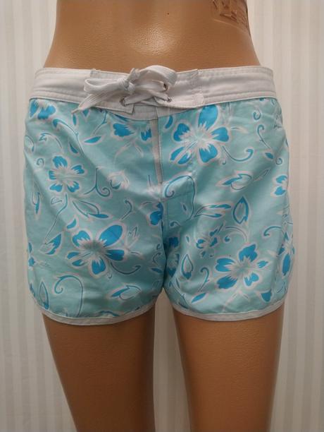 Dámske šortky, modro biely vzor, kalamton, s, s