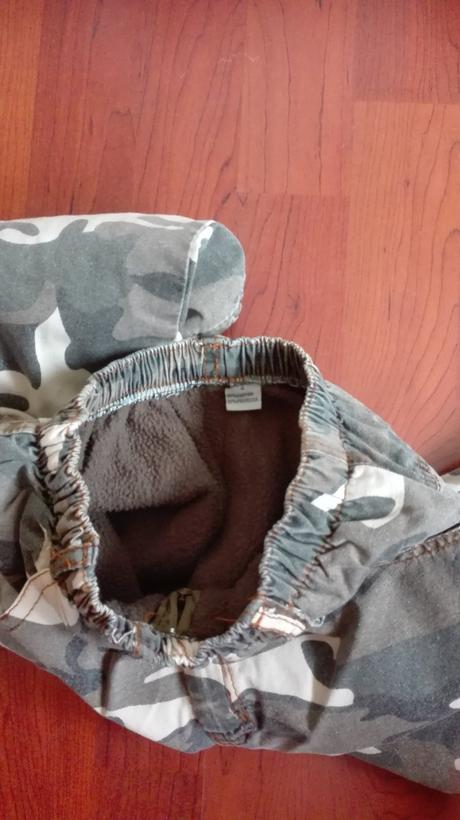 Zateplené maskacove nohavice, 98