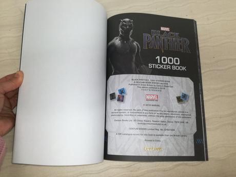 Marvel black panther 1000 sticker book nau19, 