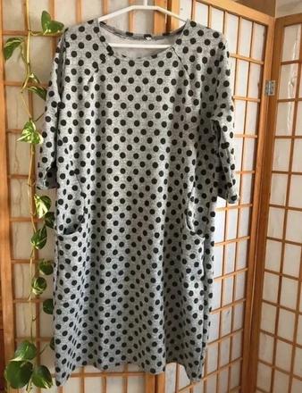 Šedé guličkové šaty/ teplé sivé šaty/ sivé šaty, h&m,4xl