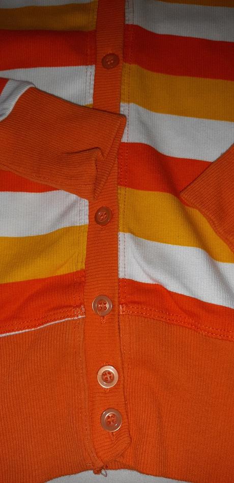 Oranžový pruhovaný sveter, xs