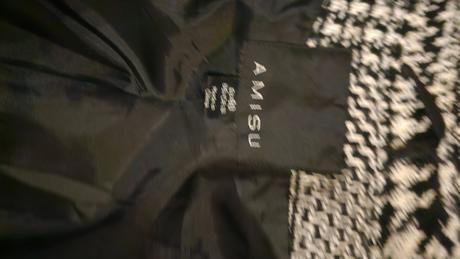 Kabát čiernobiely s kapucňou, amisu,40