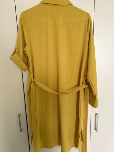 Košeľové šaty s roll-up rukávmi 40/l, l