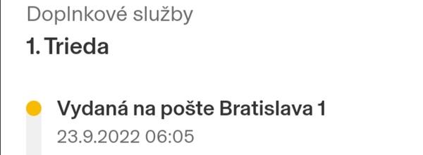 Zásielka vydaná na pošte