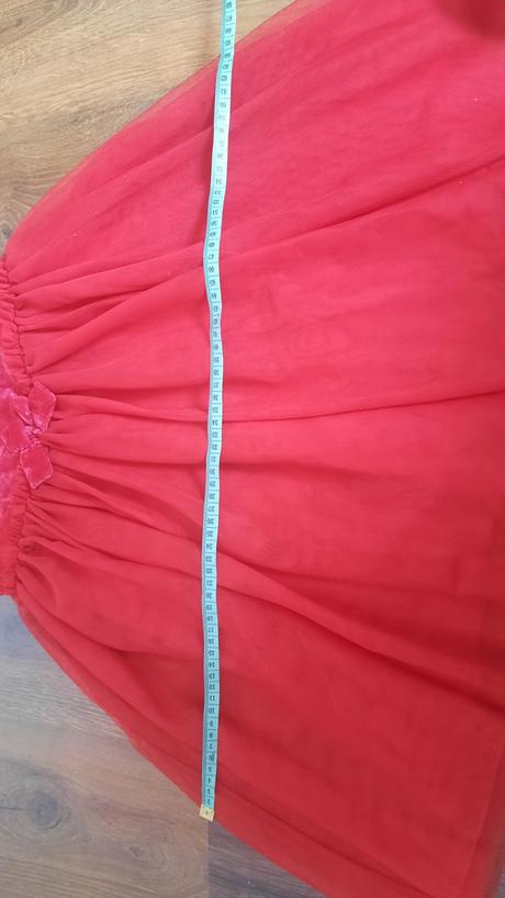 Vianočné šaty s mašličkou na páse, h&m,134