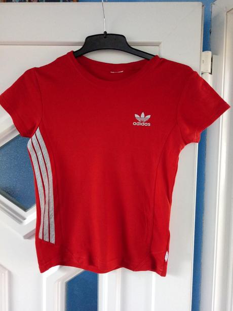 Červene tričko, adidas,s
