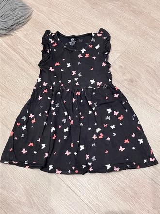 Dievčenské šaty s motýľmi (110-116), h&m,110