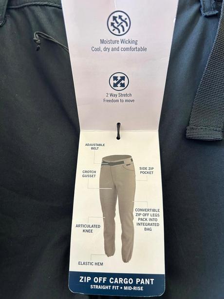 Outdoorové čierne nohavice zn.wrangler atg 2v1, wrangler,l