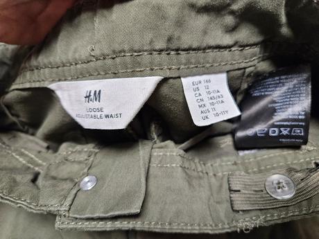 Široké nohavice, h&m,146