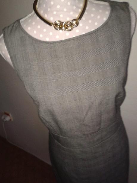 Sivé káro biznis šaty lindex veľ. 40, lindex,40