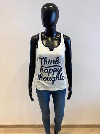 Dámske bielo-modré tričko s nápisom (38), gate,m