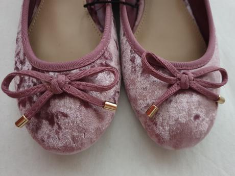 Zamatové balerinky s mašličkou (forever 21), 36