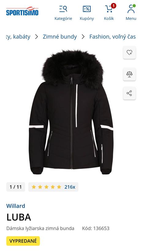 Bunda lyžiarska zn.willard, l