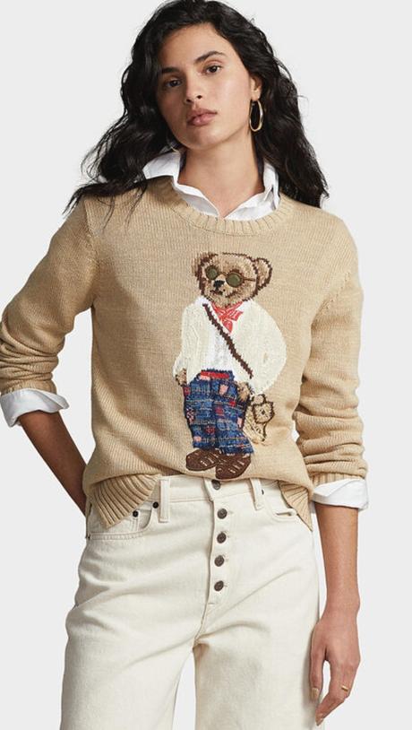 Ralph lauren bear originál luxusný sveter l, ralph lauren,l