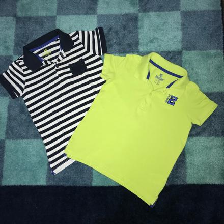 2x tričko s golierom, lupilu,110