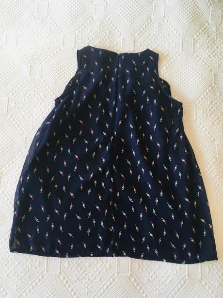 Krasna tunika na vrchu silon s jemnými papagájikmi, kiki&koko,122