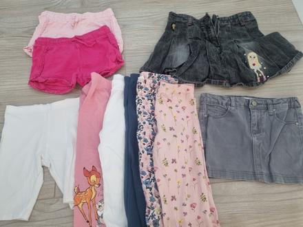 Letne kraťase a sukne mix 10 ks velkost 110/116, 104–116