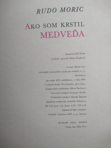 Ako som krstil medveďa rudo moric - 5eur,