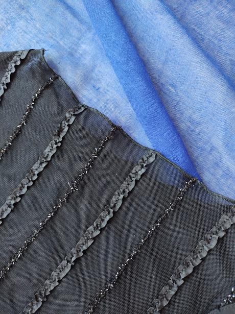 Glamour čierny top, s