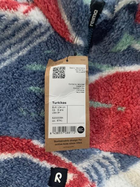 Reima turkikas chlpatá mikina 134/140, reima,134 / 140
