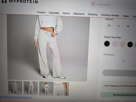 Tepláky myprotein, xs