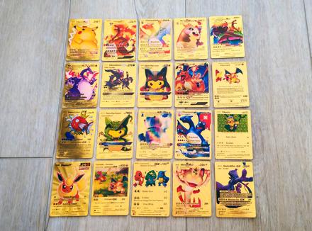 Zlaté pokémon karty,