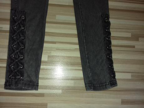 Tenké riflove legíny, h&m,158