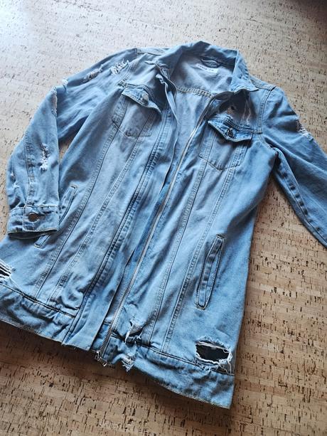 Ruflova bunda, denim,s