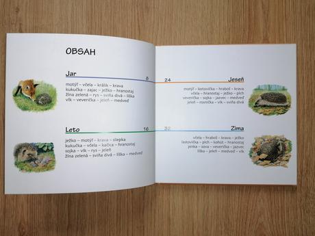 Kniha- zvieratá v 4 ročných obdobiach, 