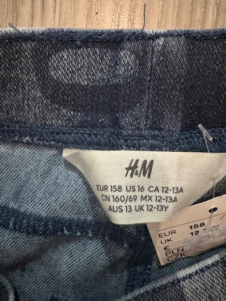 Široké nohavice, h&m,158